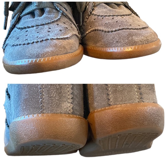 Isabel Marant Bobby Leather Sneakers Suede Nubuck Ankle Lace Up Booties 38 8 - Picture 8 of 14